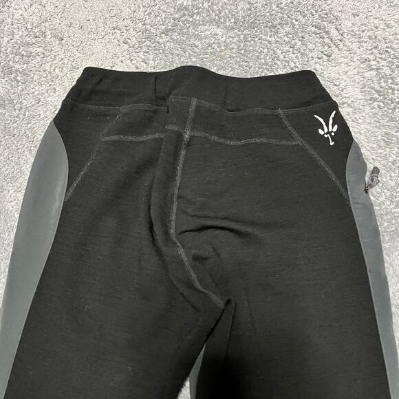 Ibex ClimaWool Breakaway Pants Womens Small Black Gray Merino Wool Outdoor - Picture 4 of 10